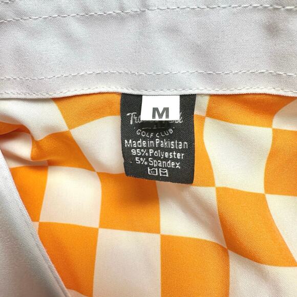 Trailer Park Golf Club | Men | Vol Gold Checker Member Golf Polo Shirt | Medium - Picture 7 of 15